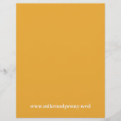 Trendy Monogram Marigold Budget Save the Date Flyer (Achterkant)