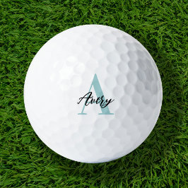 Trendy monogram met overlay voor scriptnaam golfballen