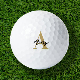 Trendy monogram met overlay voor scriptnaam golfballen