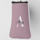 Trendy monogram met overlay voor scriptnaam golfheadcover (Draai 90)