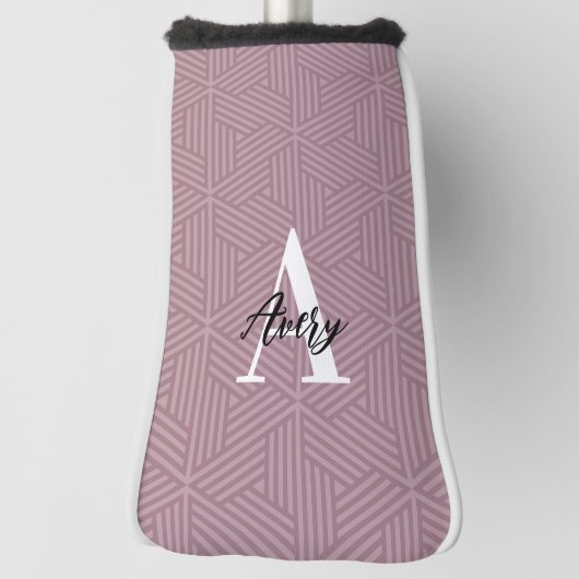 Trendy monogram met overlay voor scriptnaam golfheadcover (Draai 90)