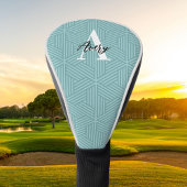 Trendy monogram met overlay voor scriptnaam golfheadcover