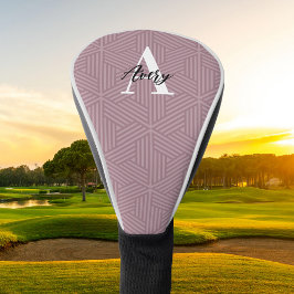 Trendy monogram met overlay voor scriptnaam golfheadcover