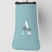 Trendy monogram met overlay voor scriptnaam golfheadcover (Draai 90)