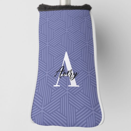 Trendy monogram met overlay voor scriptnaam golfheadcover (Draai 90)