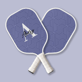 Trendy monogram met overlay voor scriptnaam pickleball paddle