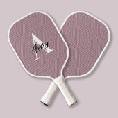 Trendy monogram met overlay voor scriptnaam pickleball paddle
