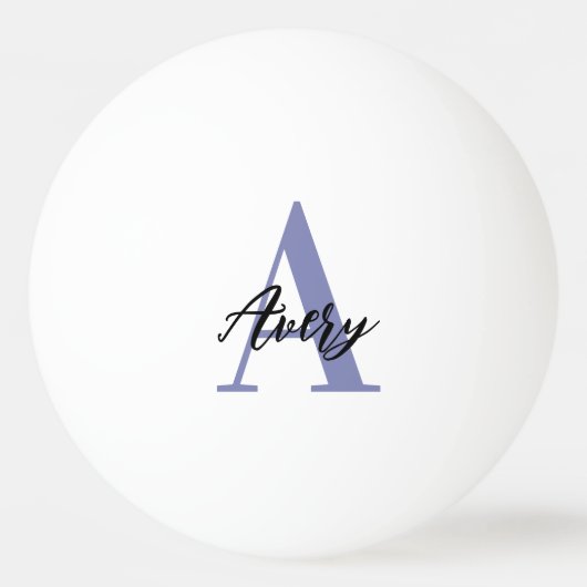 Trendy monogram met overlay voor scriptnaam pingpongbal (Voorkant)