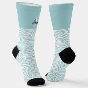 Trendy monogram met overlay voor scriptnaam sokken
