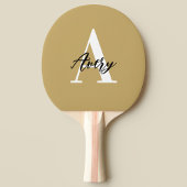 Trendy monogram met overlay voor scriptnaam tafeltennisbatje