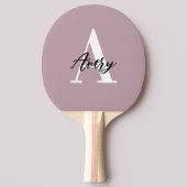 Trendy monogram met overlay voor scriptnaam tafeltennisbatje