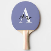 Trendy monogram met overlay voor scriptnaam tafeltennisbatje (Voorkant)