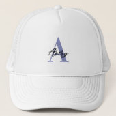 Trendy monogram met overlay voor scriptnaam trucker pet (Voorkant)