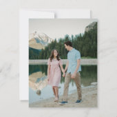 Trendy Monogram | Modern Black Script Name Photo Notitiekaartje (Achterkant)