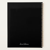 Trendy Monogram | Moderne naam voor zwart script Planner (Achterkant)