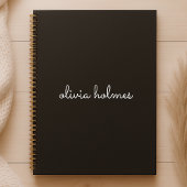Trendy Monogram | Moderne naam voor zwart script Planner