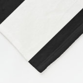 Trendy Monogram Moderne Zwart Witte Streep Fleece Deken (Hoek)