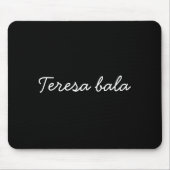 Trendy Monogram Moderne Zwarte Script Naam Muismat (Voorkant)