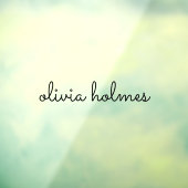 Trendy Monogram | Moderne zwarte Script-naamplaat Raamsticker (Vel 3)