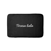 Trendy Monogram Moderne Zwarte Script Ontwerp Badmat (Voorkant)