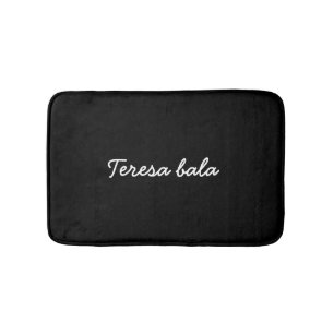 Trendy Monogram Moderne Zwarte Script Ontwerp Badmat