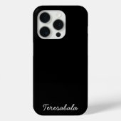 Trendy Monogram Moderne Zwarte Scriptnaam Case-Mate iPhone Case (Achterkant)