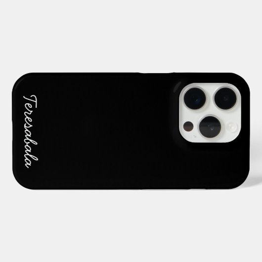 Trendy Monogram Moderne Zwarte Scriptnaam Case-Mate iPhone Case (Achterkant (horizontaal))