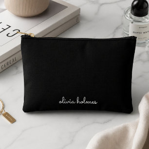 Trendy Monogram   Moderne Zwarte Scriptnaam Etui