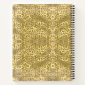 Trendy Monogram Naam Gouden Glitter Luipaard Dier Notitieboek (Achterkant)