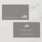 Trendy Monogram Plain Modern Classy Design Luxe Visitekaartje (Voorkant / Achterkant)