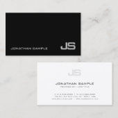 Trendy Monogram Plain Modern Classy Design Luxury Visitekaartje (Voorkant / Achterkant)