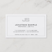 Trendy Monogram Plain Modern Clean Elegant Visitekaartje (Achterkant)