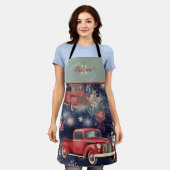 Trendy Monogram  rode truck Schort (Gedragen)