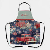 Trendy Monogram  rode truck Schort (Voorkant)