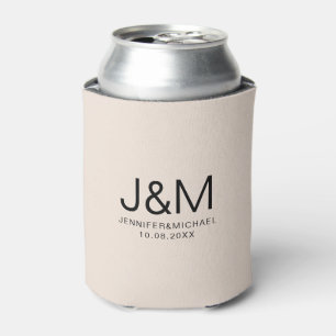 Trendy Monogram Sjabloon Elegant Modern Custom Blikjeskoeler