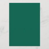 Trendy Monogram Smaragdgroene Save the Date  Kaart (Achterkant)