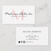 trendy monogram visitekaartje (Voorkant / Achterkant)