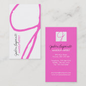 Trendy Monogram Visitekaartjes (Voorkant / Achterkant)