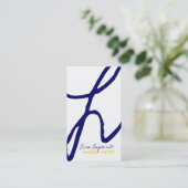 Trendy Monogram Visitekaartjes (Staand voorkant)