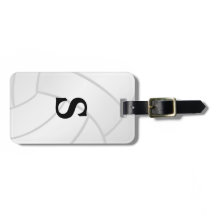Trendy Monogram Volleyball Bagagelabel