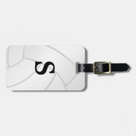 Trendy Monogram Volleyball Bagagelabel