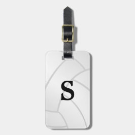 Trendy Monogram Volleyball Bagagelabel