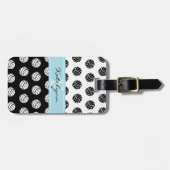 Trendy Monogram Volleyball Bagagelabel (Voorkant horizontaal)