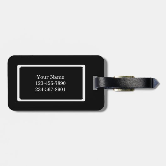 Trendy Monogram Volleyball Bagagelabel (Achterkant horizontaal)