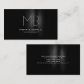 Trendy monogram zwart grijs patroon visitekaartje (Voorkant / Achterkant)