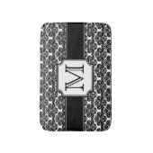 Trendy Monogrammed Damask Badmat (Voorkant Verticaal)