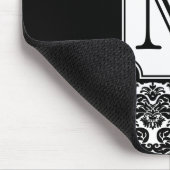 Trendy Monogrammed Damask Mousepad Muismat (Hoek)