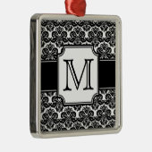 Trendy Monogrammed Damask Ornament (Rechts)