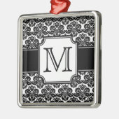 Trendy Monogrammed Damask Ornament (Links)