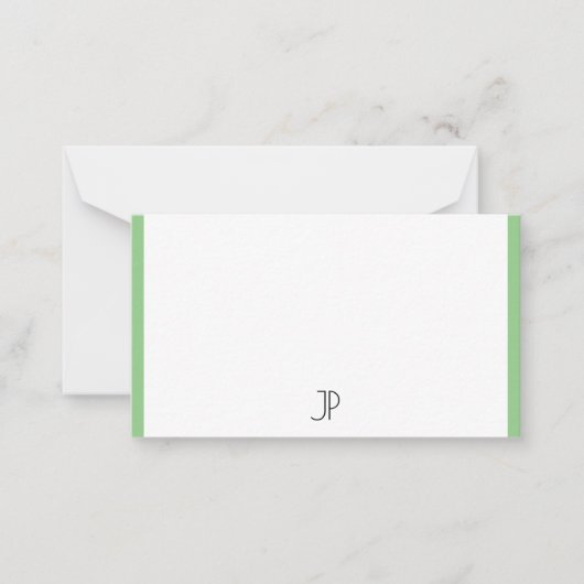 Trendy Monogrammed Elegant Simple Sjabloon (Voorkant)